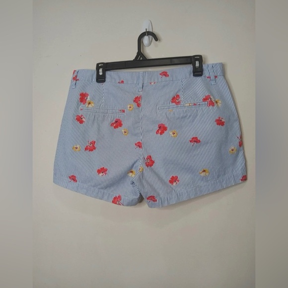 Old Navy Floral Everyday Shorts Blue Stripe Size 10 - Picture 3 of 9